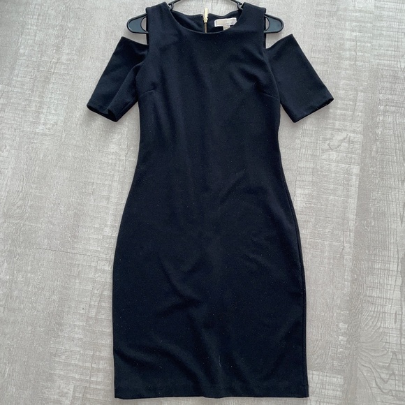 Michael Kors Dresses & Skirts - Michael Kors Women’s Cold Shoulder Short Sleeve Jacquard Dress, Black S